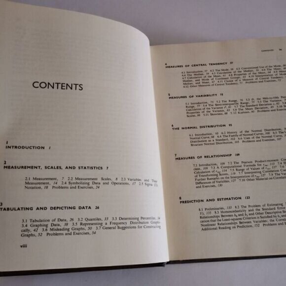 1970 Statistical Methods in Education and Psychology Textbook, Grey Book Vintage - Picture 6 of 9